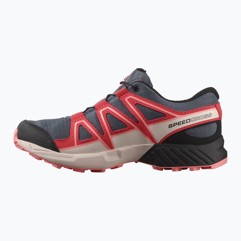 Buty do biegania dziecięce Salomon Speedcross Waterproof grisaille/hushed violet/rouge red 9