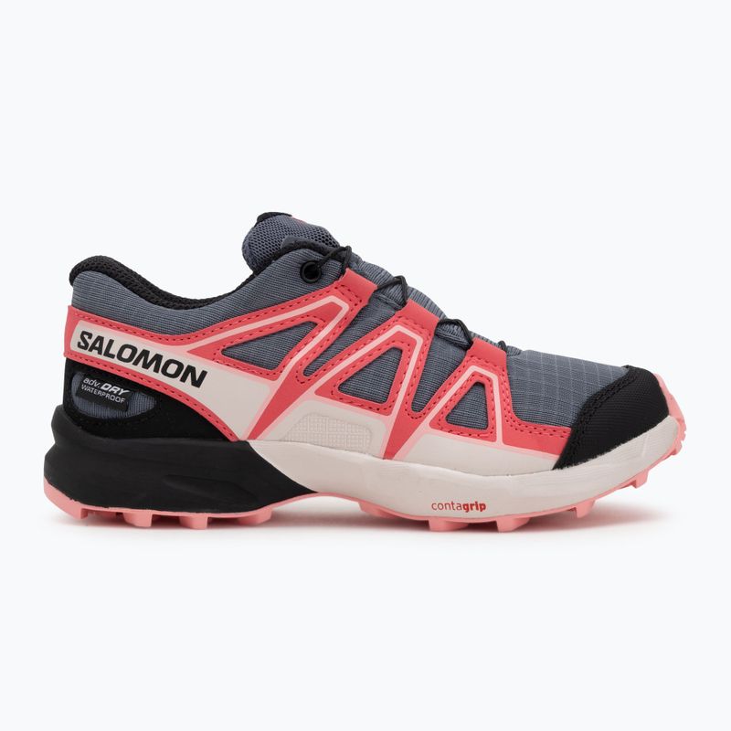 Buty do biegania dziecięce Salomon Speedcross Waterproof grisaille/hushed violet/rouge red 2