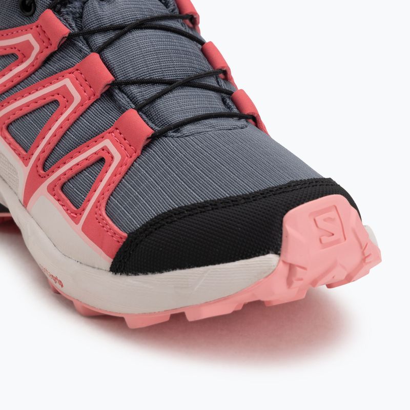 Buty do biegania dziecięce Salomon Speedcross Waterproof grisaille/hushed violet/rouge red 7