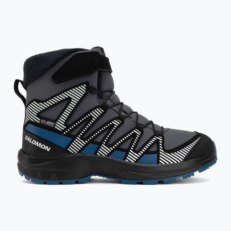 Buty turystyczne dziecięce Salomon XA Pro V8 Winter Waterproof turbulence/black/dark blue 2