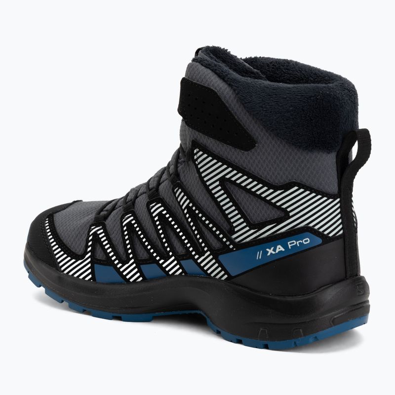 Buty turystyczne dziecięce Salomon XA Pro V8 Winter Waterproof turbulence/black/dark blue 3