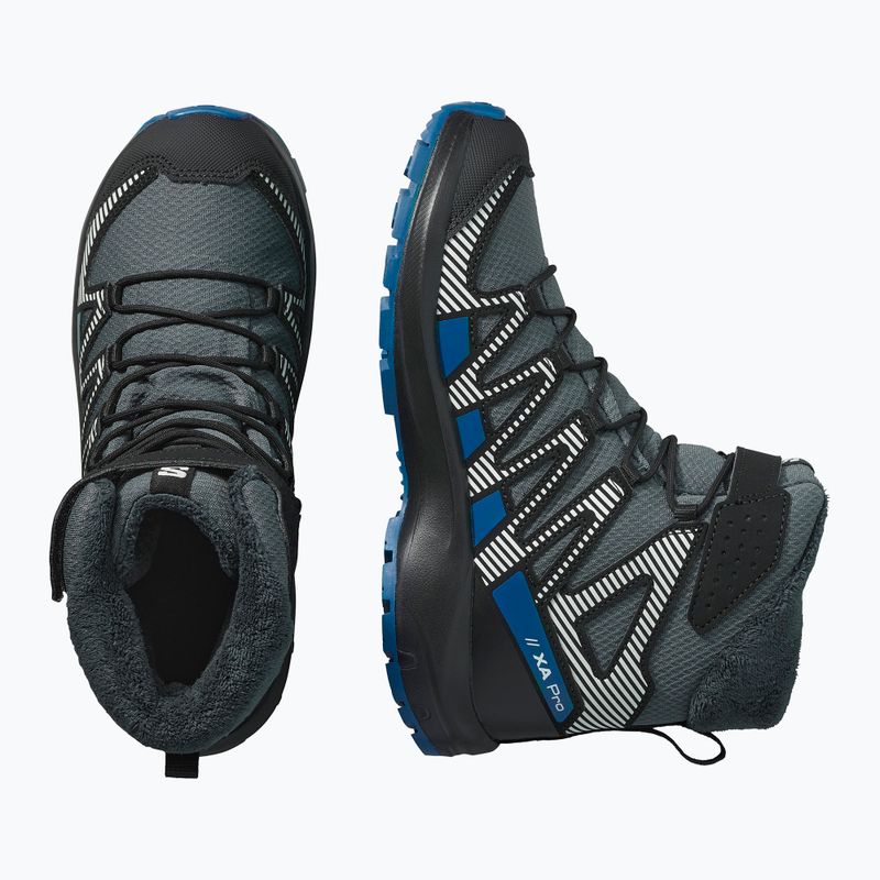 Buty turystyczne dziecięce Salomon XA Pro V8 Winter Waterproof turbulence/black/dark blue 5