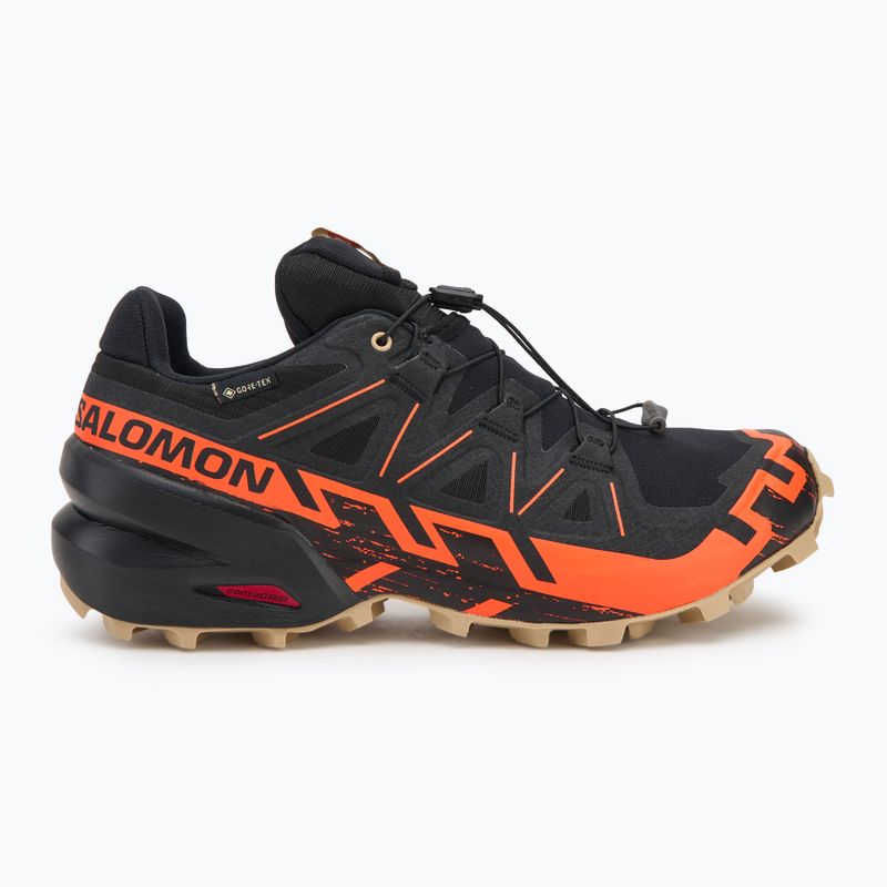 Buty do biegania męskie Salomon Speedcross 6 GTX black/shocking orange/white pepper 2