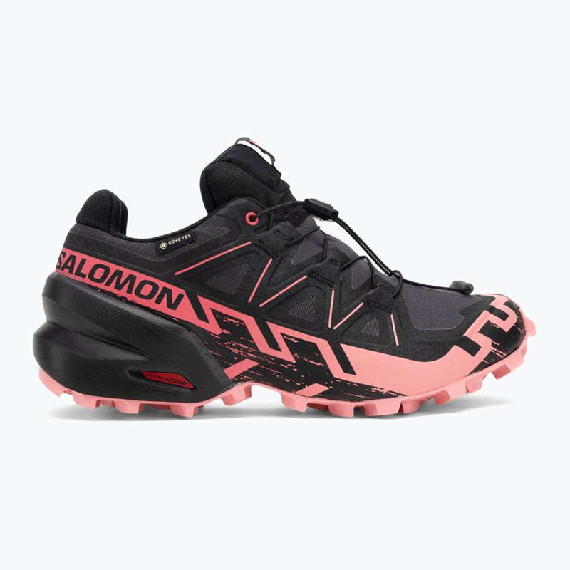 Buty do biegania damskie Salomon Speedcross 6 GTX nine iron/black/flamingo pink 2