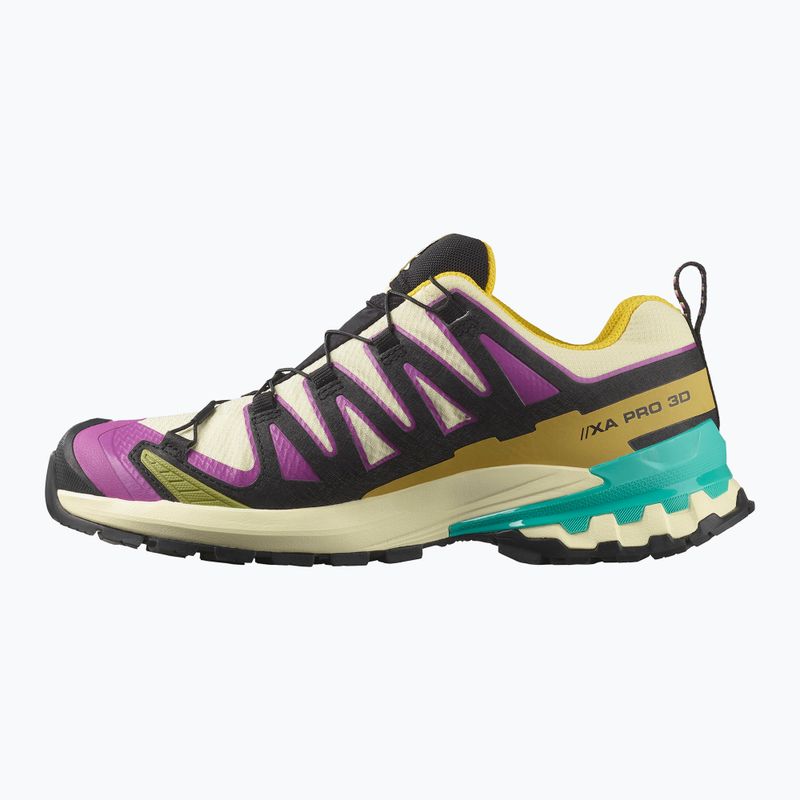 Buty do biegania damskie Salomon XA PRO 3D V9 GTX transparent yellow/black/waterfall 2