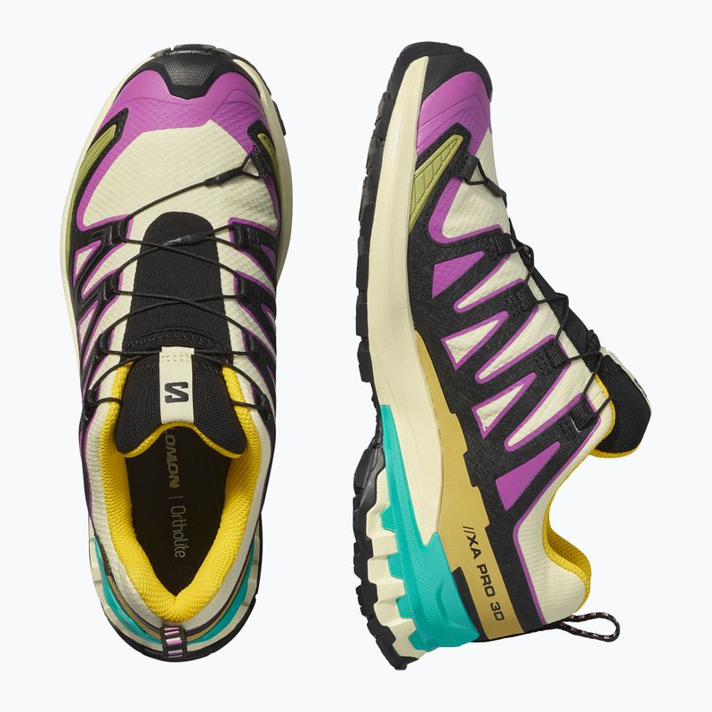 Buty do biegania damskie Salomon XA PRO 3D V9 GTX transparent yellow/black/waterfall 5