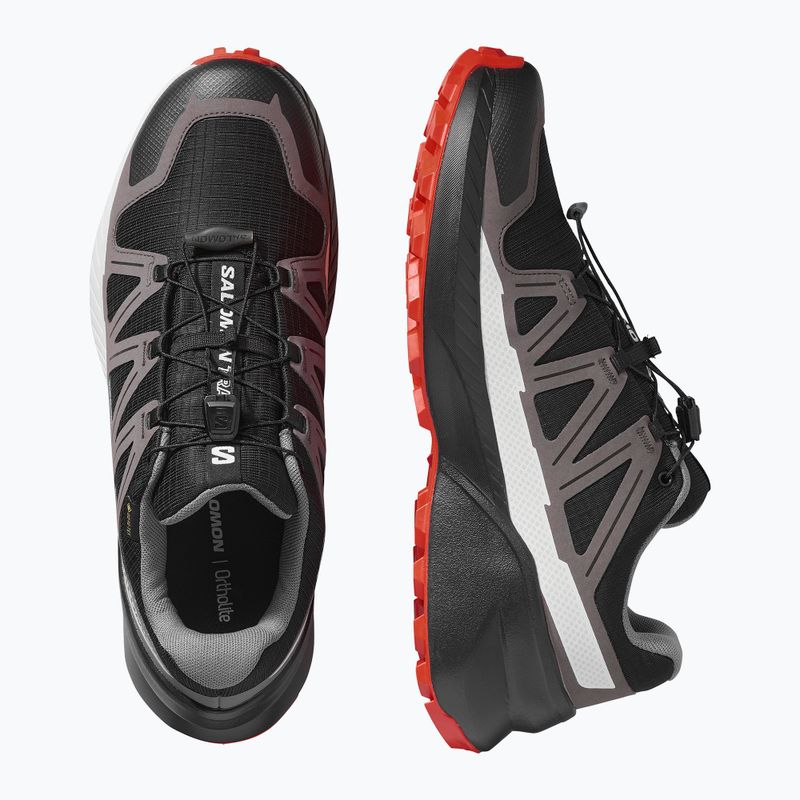 Buty do biegania męskie Salomon Speedcross Peak GTX black/castlerock/cherry tomato 8