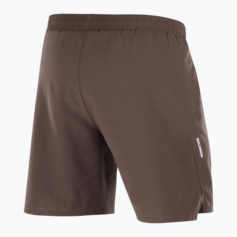 Spodenki do biegania męskie Salomon Shakeout C 2IN1 7" coffee bean 6