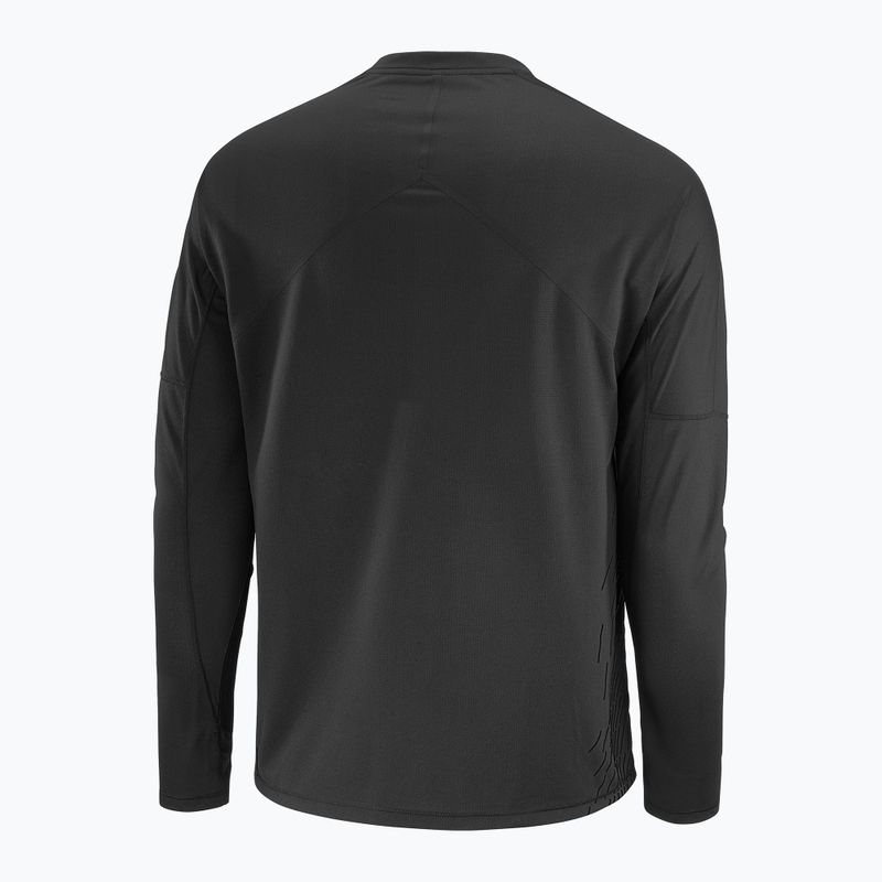 Longsleeve do biegania męski Salomon Sense Aero GFX deep black 4