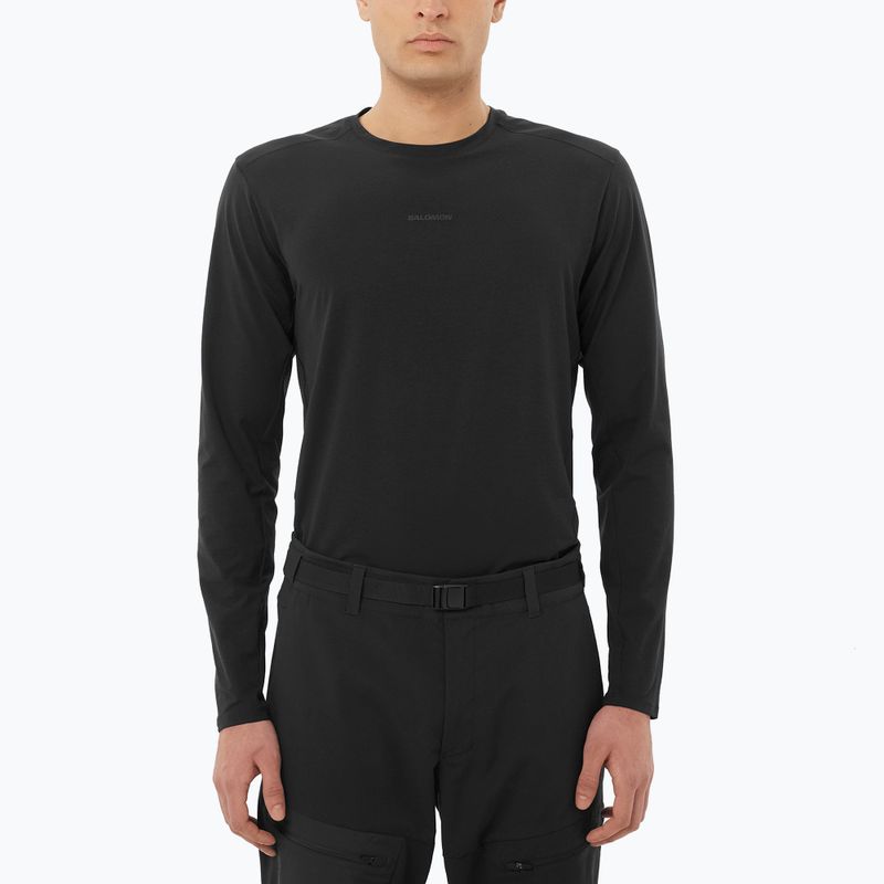 Longsleeve męski Salomon Trackline deep black