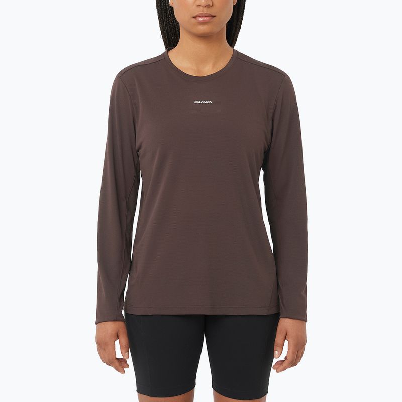 Longsleeve damski Salomon Shakeout Core coffe bean