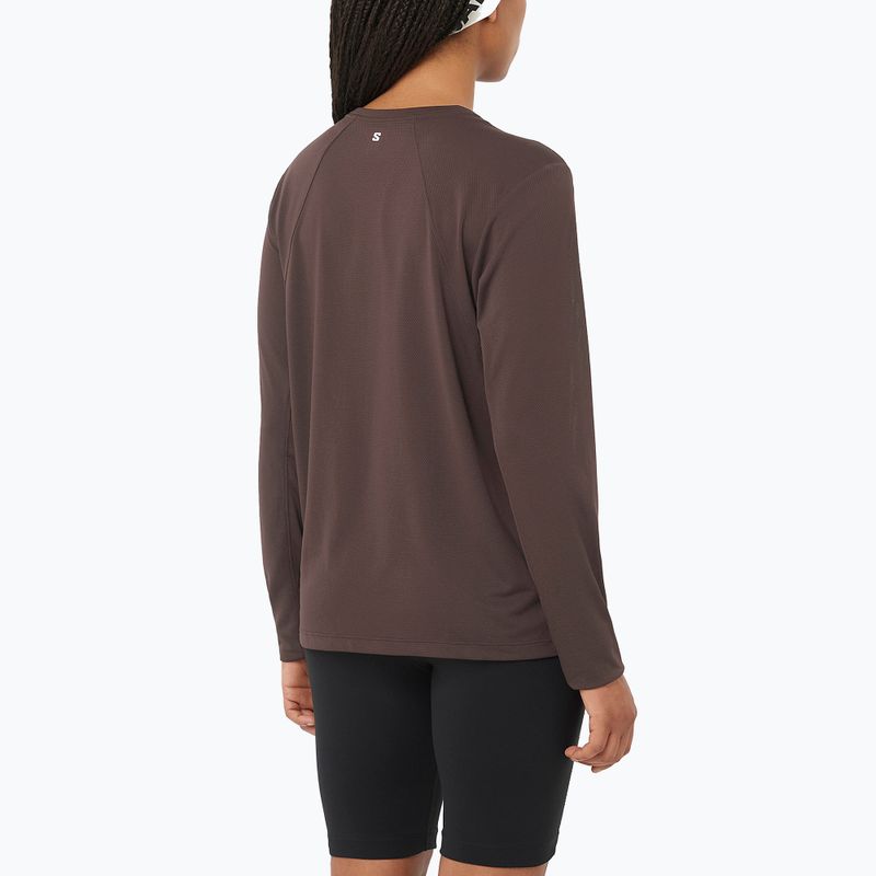 Longsleeve damski Salomon Shakeout Core coffe bean 2