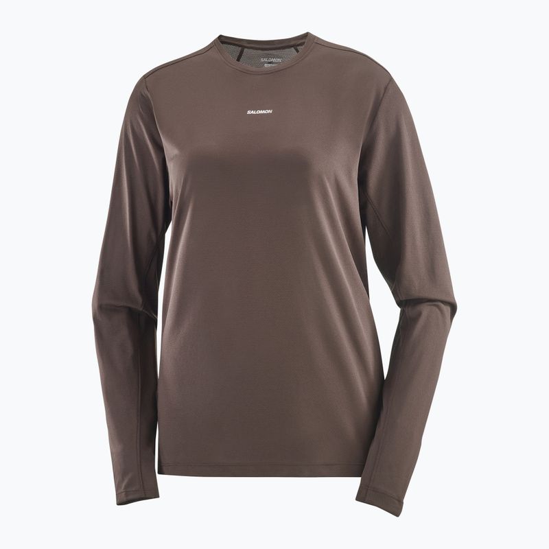 Longsleeve damski Salomon Shakeout Core coffe bean 3