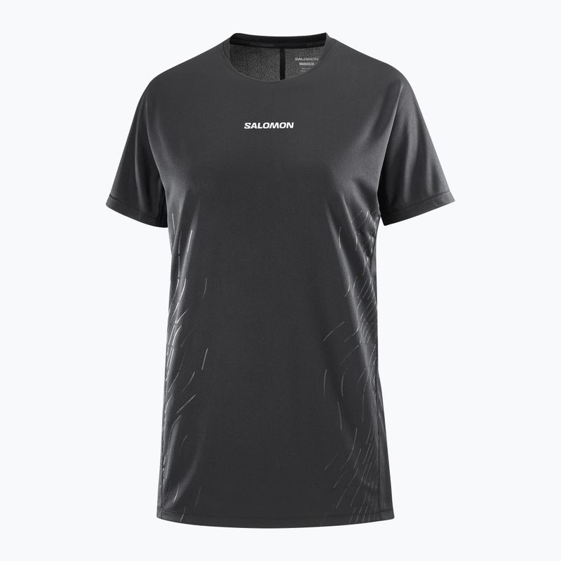 Koszulka do biegania damska Salomon Sense Aero SS Tee GFX deep black 3