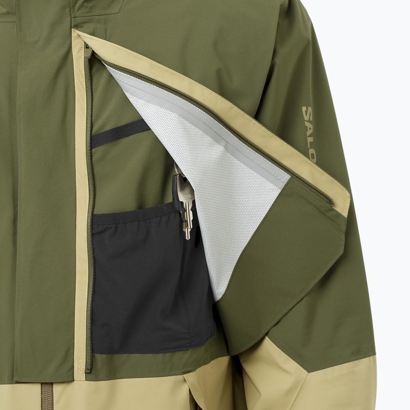 Kurtka softshell męska Salomon Outherpath Pro 2.5 l gray green/grape leaf 5