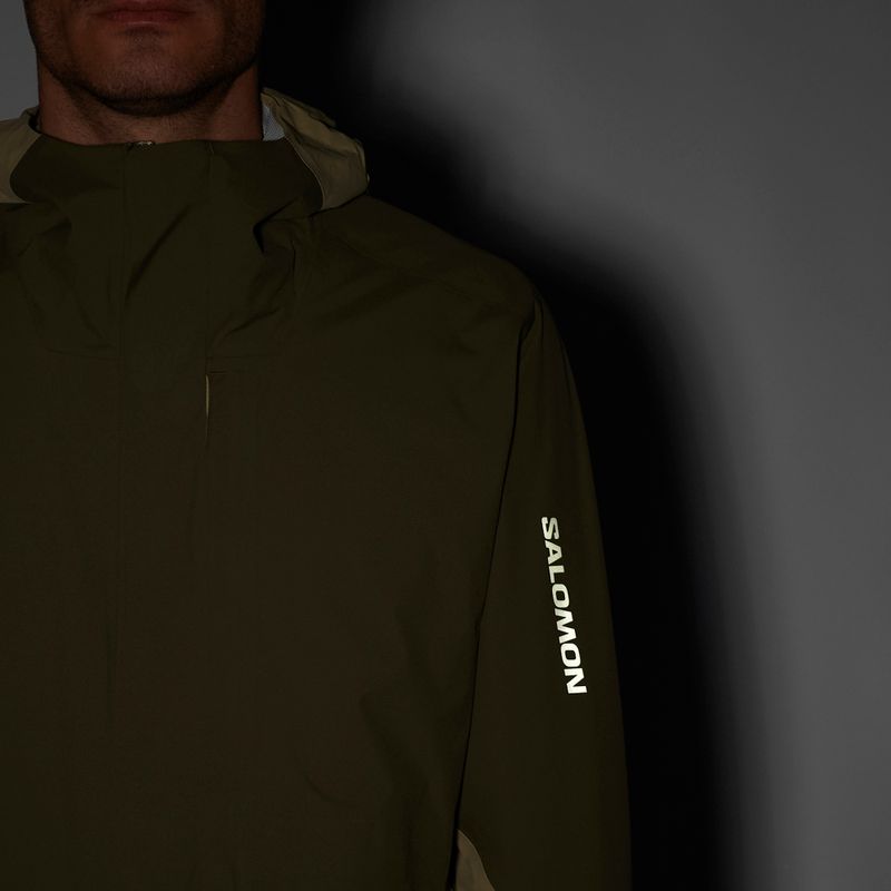 Kurtka softshell męska Salomon Outherpath Pro 2.5 l gray green/grape leaf 7