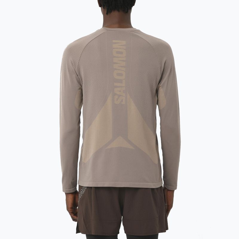 Longsleeve do biegania męski Salomon Sense Aero Seamless Tee iron 2
