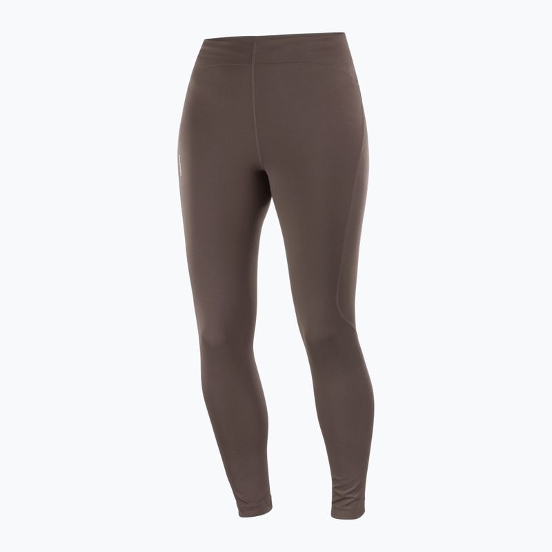 Legginsy do biegania damskie Salomon SHAKEout Core 28" coffee bean 3