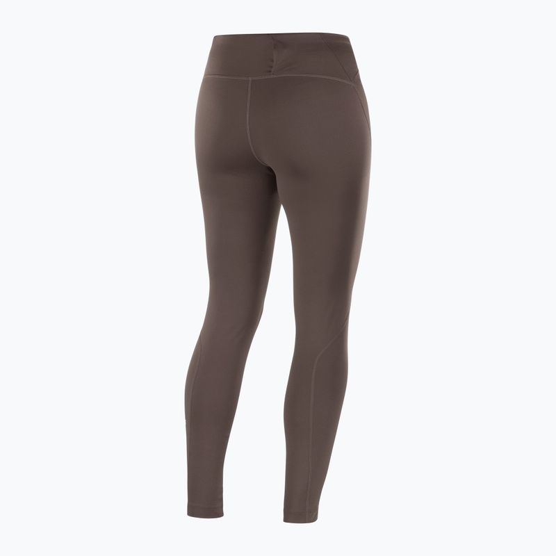 Legginsy do biegania damskie Salomon SHAKEout Core 28" coffee bean 4