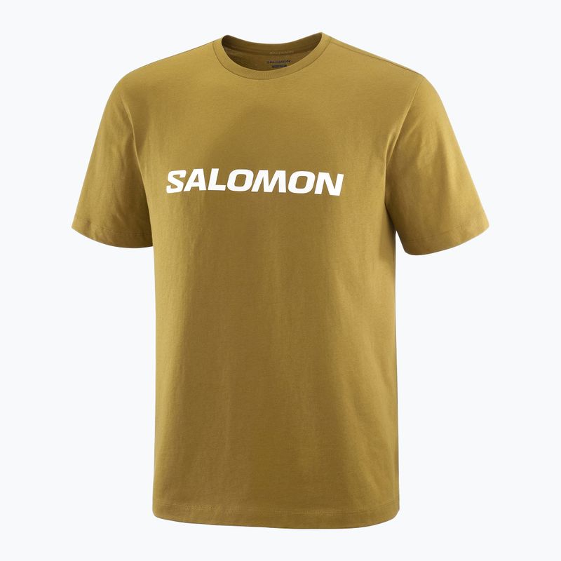 Koszulka męska Salomon Logo brilliant olive 3