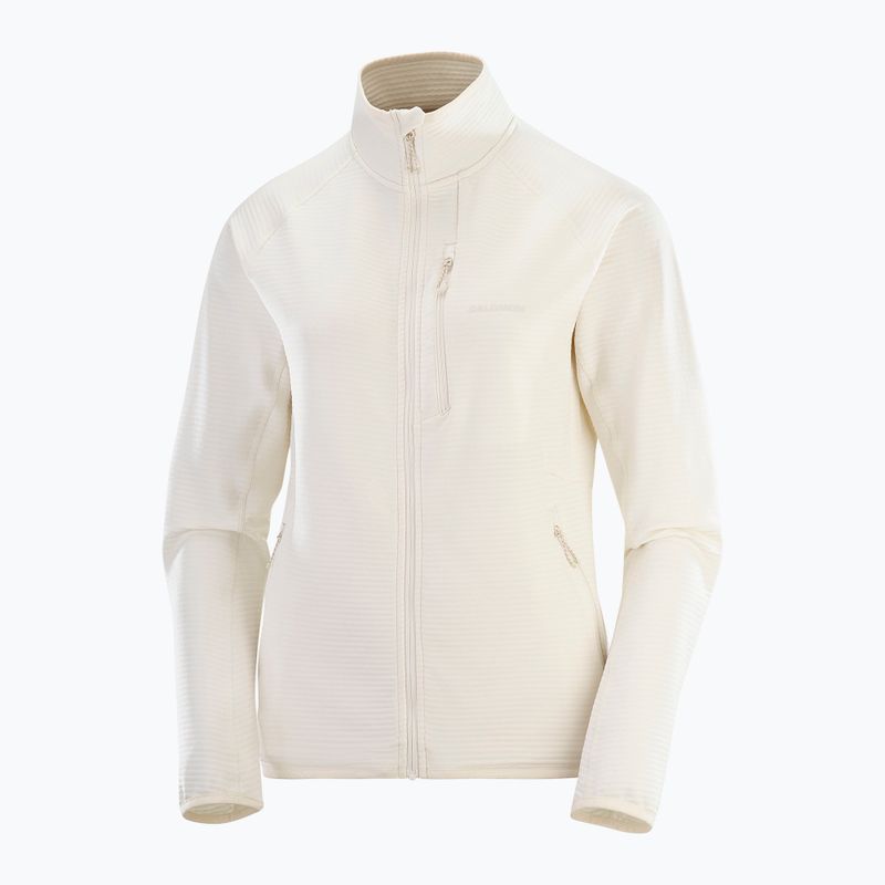 Bluza trekkingowa damska Salomon Essential Lightwarm Full Zip whisper white 5