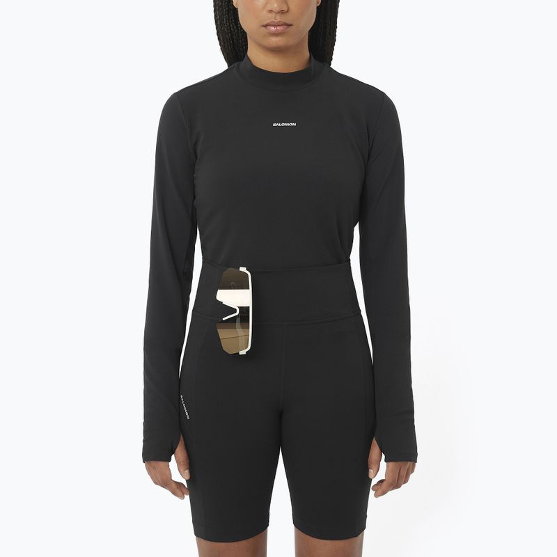 Longsleeve do biegania damski Salomon Bliss deep black