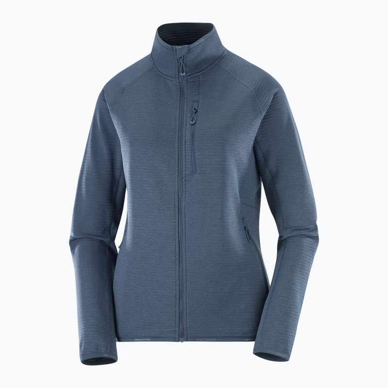 Bluza polarowa damska Salomon Lightwarm Full Zip blue nights 5