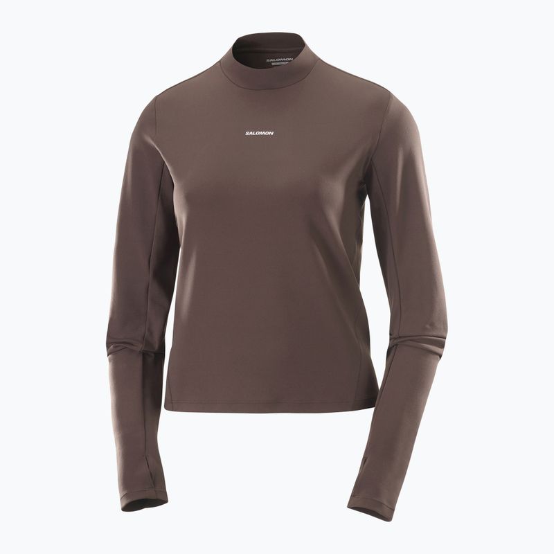 Longsleeve do biegania damski Salomon Bliss coffee bean 3