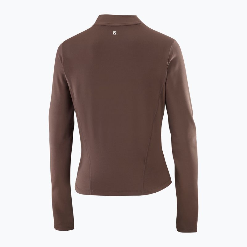 Longsleeve do biegania damski Salomon Bliss coffee bean 4