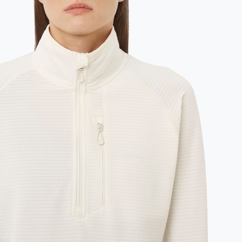 Bluza trekkingowa damska Salomon Essential Lightwarm Half Zip whisper white 3