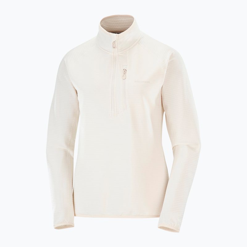 Bluza trekkingowa damska Salomon Essential Lightwarm Half Zip whisper white 5