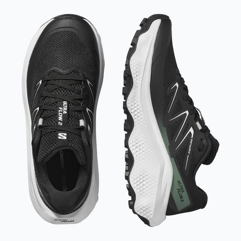 Buty do biegania damskie Salomon Ultra Flow 2 black/white/agave green 13