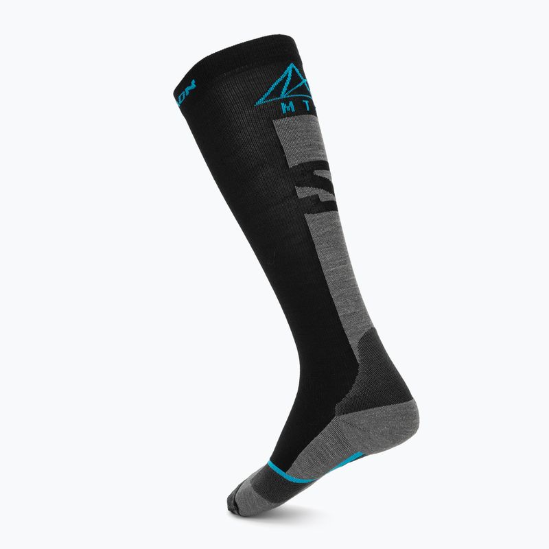 Skarpety narciarskie Salomon MTN black/blue danube 2