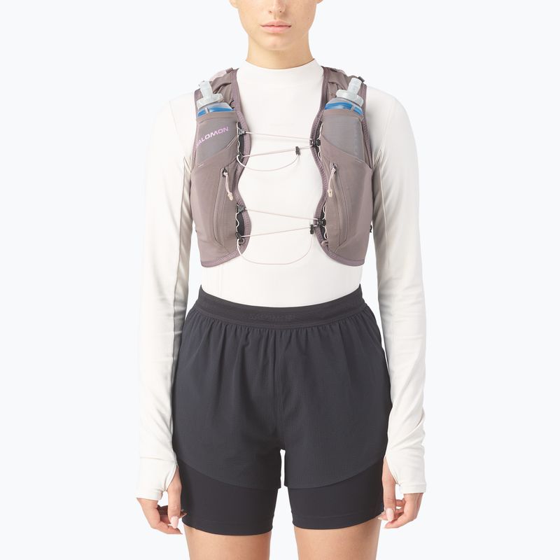 Kamizelka do biegania damska Salomon Advance Skin 12 Gradient Set iron/shadow gray 4