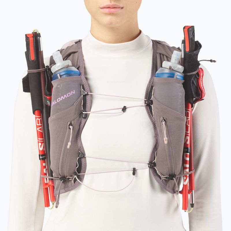 Kamizelka do biegania damska Salomon Advance Skin 12 Gradient Set iron/shadow gray 7