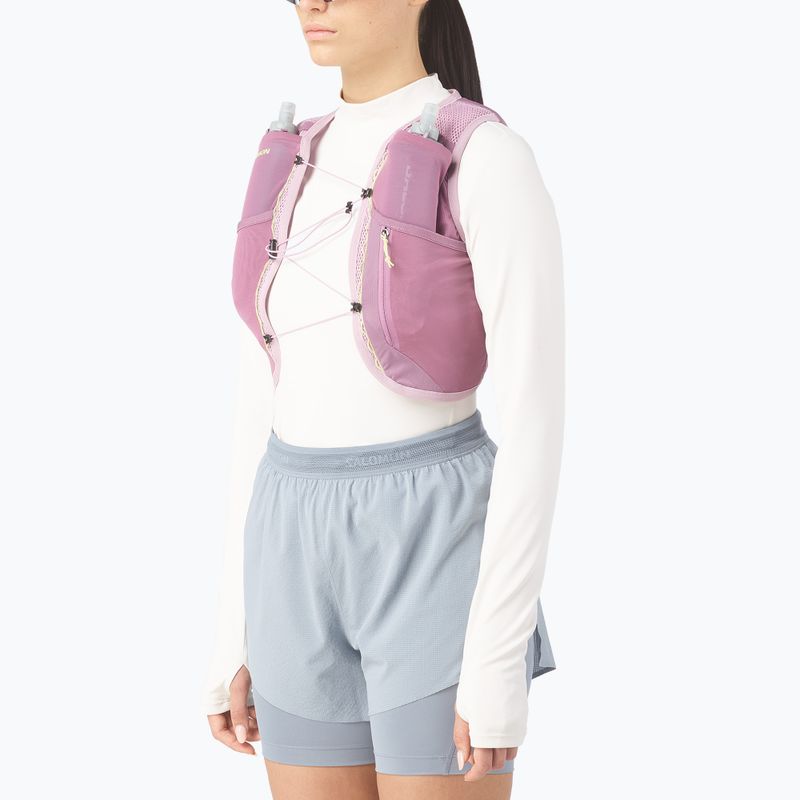Kamizelka do biegania damska Salomon Active Skin 4 Set dusky orchid/daw 3