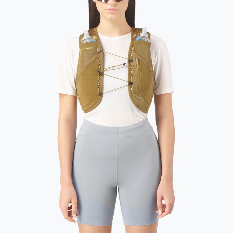 Kamizelka do biegania Salomon Active Skin 4 Set brilliant olive/willow 3