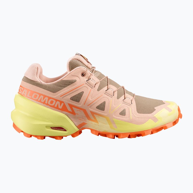 Buty do biegania damskie Salomon Speedcross 6 burro/sunny lime/almond cream 2