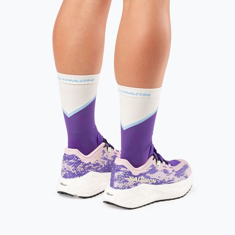 Buty do biegania damskie Salomon Aero Glide 4 GRVL shadow gray/deep blue/butterfly 8