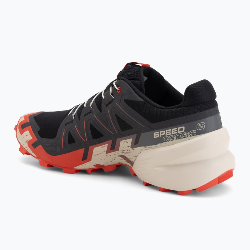 Buty do biegania męskie Salomon Speedcross 6 black/fiery red/almond milk 3