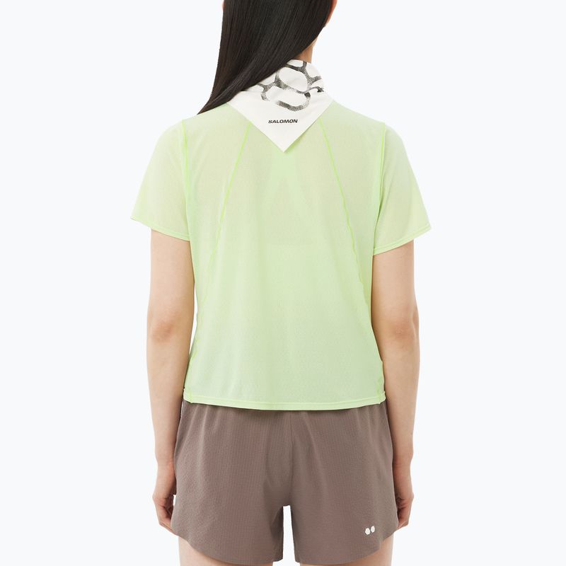 Koszulka do biegania damska Salomon Shakeout Air Cropp butterfly 2