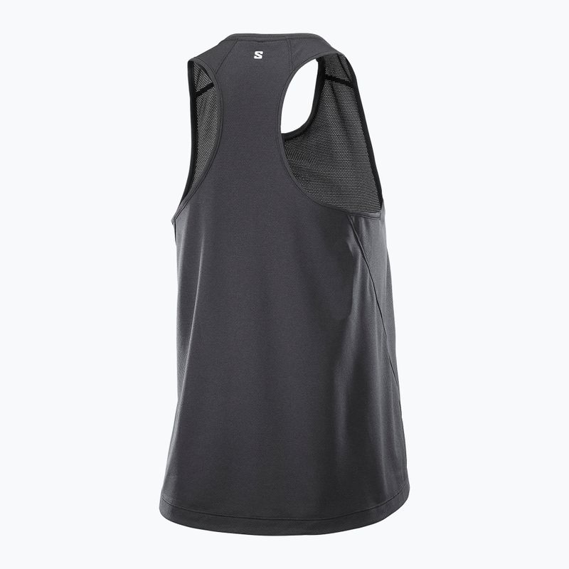Koszulka do biegania damska Salomon Shakeout Core Tank GFX deep black 5