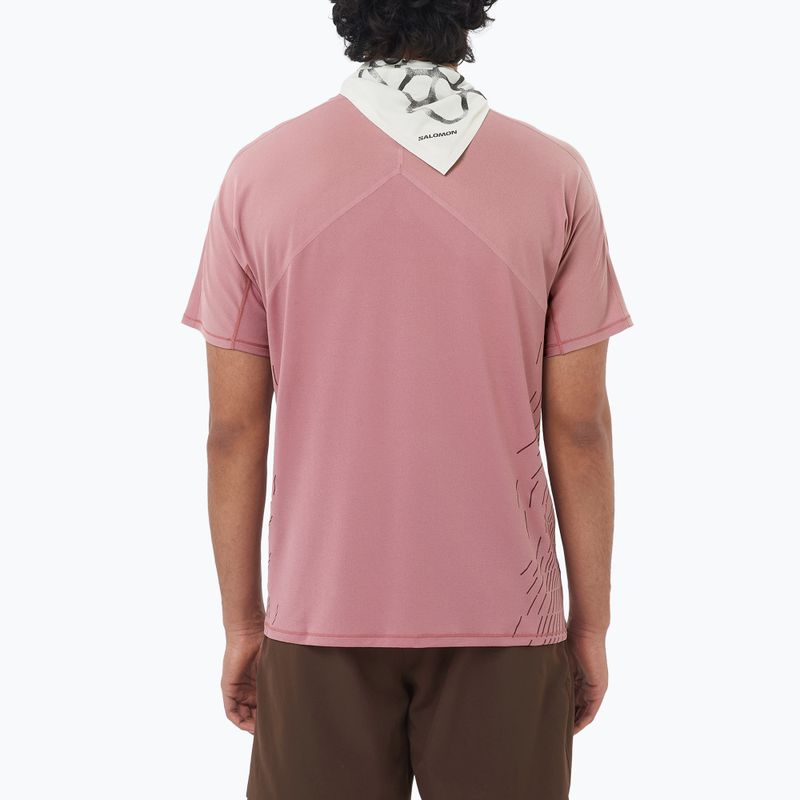 Koszulka do biegania męska Salomon Sense Aero SS Tee GFX dusky orchid 2