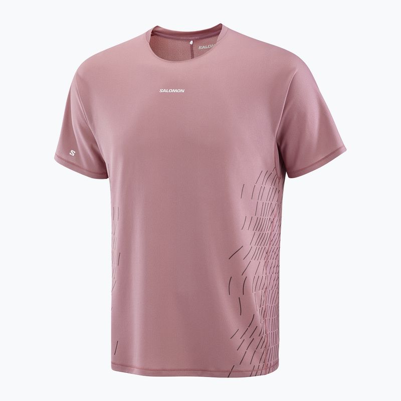 Koszulka do biegania męska Salomon Sense Aero SS Tee GFX dusky orchid 4
