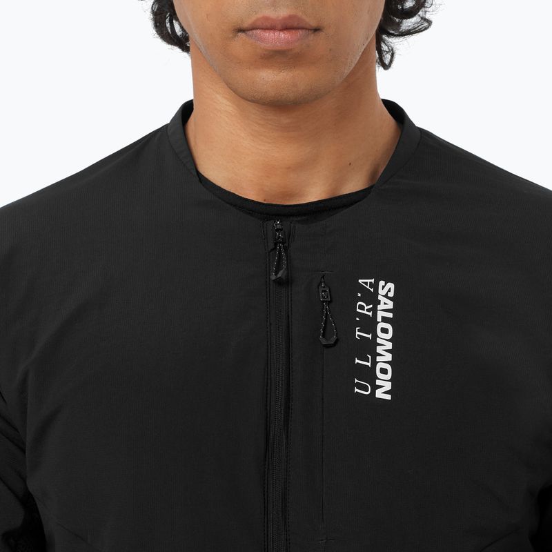 Bluza do biegania męska Salomon Ultra Fleece Deep Black 3