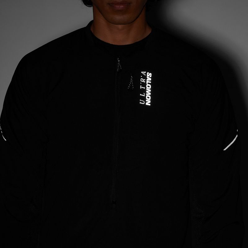 Bluza do biegania męska Salomon Ultra Fleece Deep Black 7