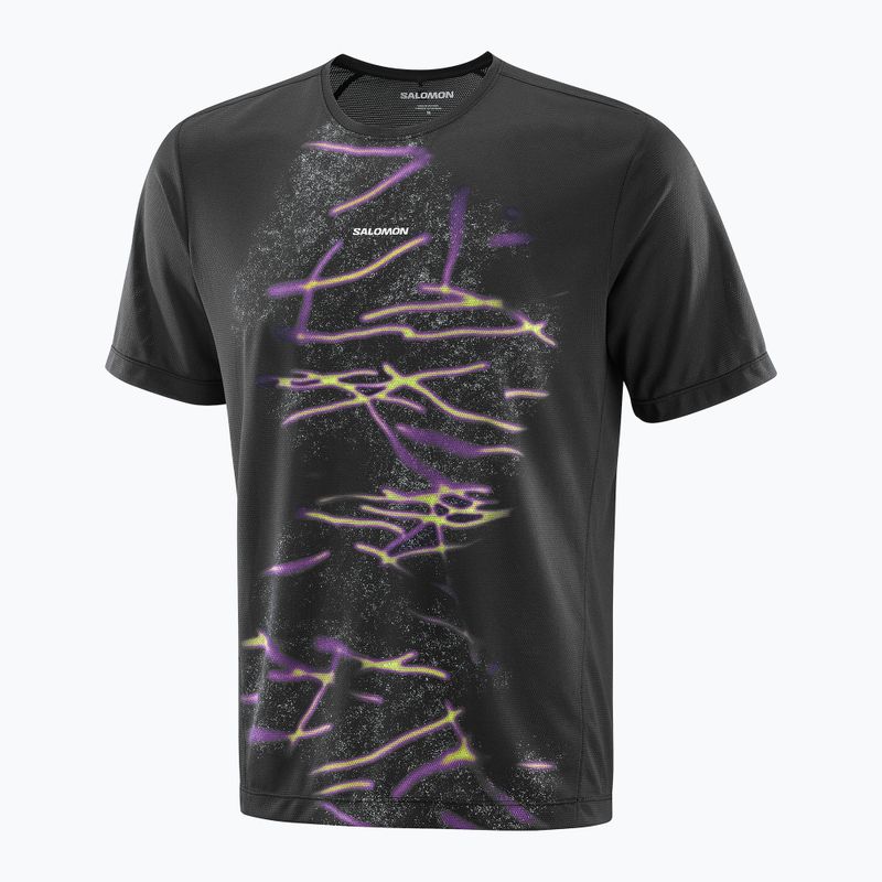 Koszulka do biegania męska Salomon Shakeout Core GFX deep black 3
