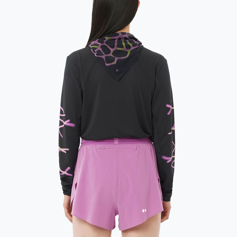 Longsleeve do biegania damski Salomon Shakeout Core deep black 2