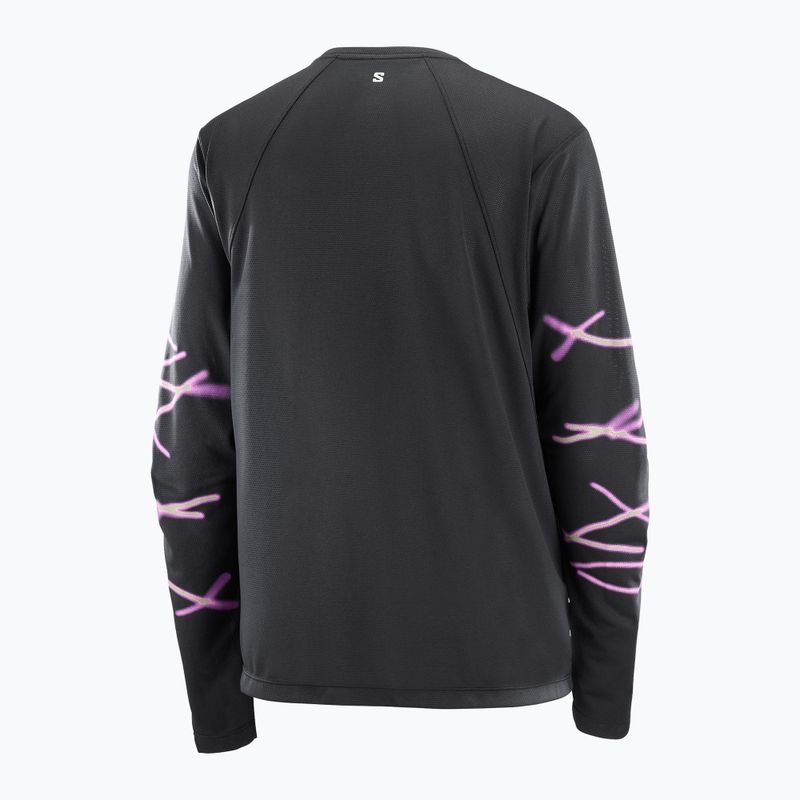 Longsleeve do biegania damski Salomon Shakeout Core deep black 4
