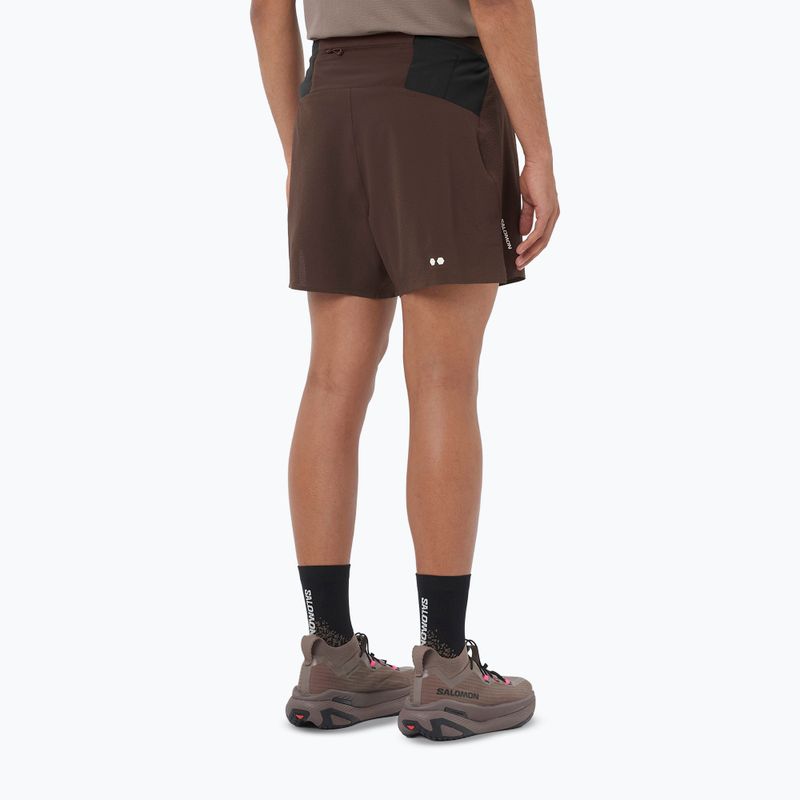 Spodenki do biegania męskie Salomon Sense Aero Stow 5" coffee bean 3